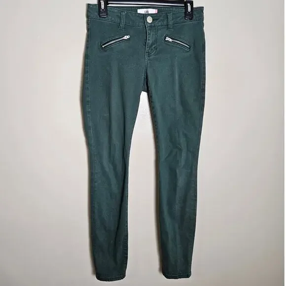 Cabi Skinny Dark Green Jeans Sz 2 - Picture 2 of 12